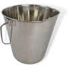 Seau inox avec 1 bord plat