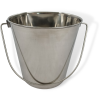 Seau inox avec 1 bord plat