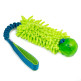 Tug microfibre avec amortisseur et balle Kong Squeezz