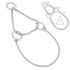 Collier martingale maille serpent chromé