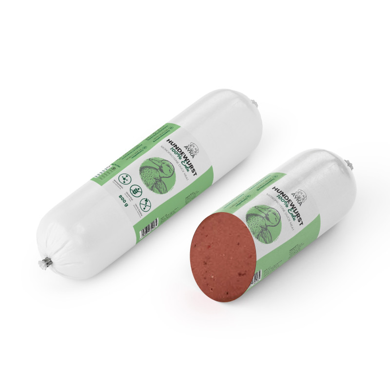 Boudin de viande d'entrainement au canard