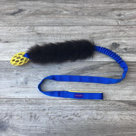 Tug Mouton Extra Long 120 cm avec Balle JW Hol-ee Football XS – Jouet de Traction pour Chien