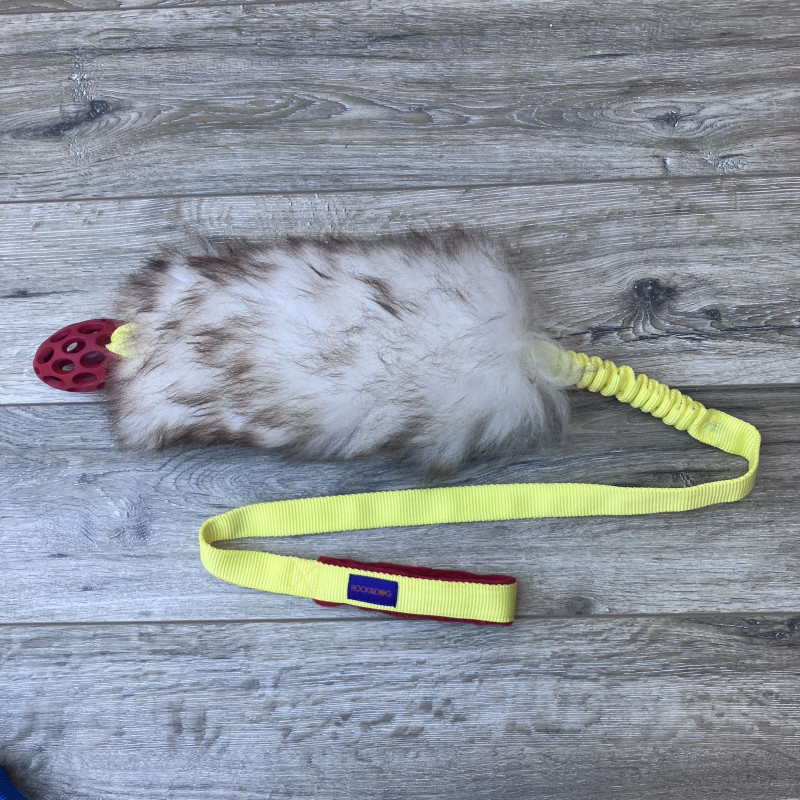 Tug Mouton Extra Long 120 cm avec Balle JW Hol-ee Football XS – Jouet de Traction pour Chien